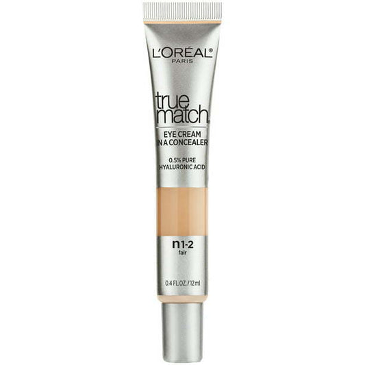 L'Oreal Paris Hyaluronic Acid True Match Eye Cream in a Concealer, Fair, 0.4 fl oz