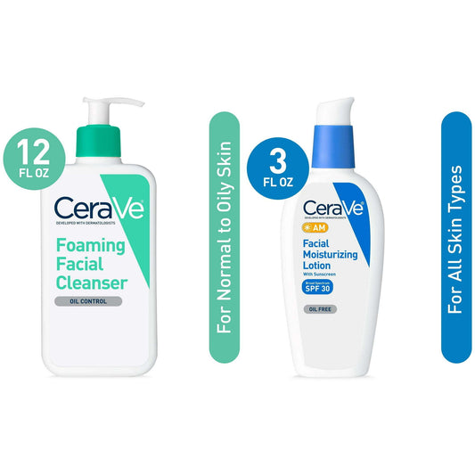 Cerave Normal to Oily Cleanser & Moisturizer Set