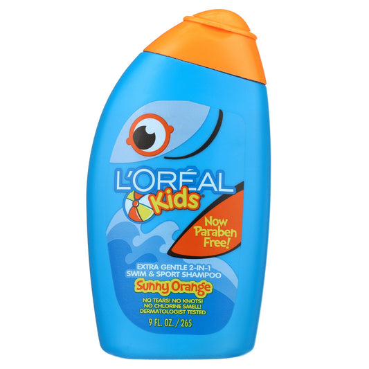 L'Oreal Paris Kids Paraben Free Extra Gentle 2 In 1 Swim and Sport Shampoo, 9 fl oz