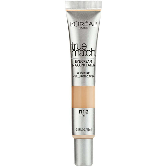 L'Oreal Paris True Match Eye Cream in a Concealer 0.5 percent hyaluronic acid;  Fair N1-2;  0.4 fl oz