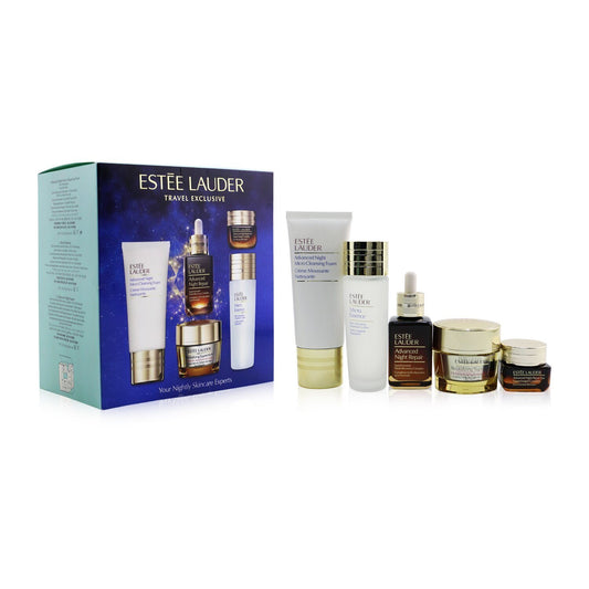 ESTEE LAUDER - Your Nightly Skincare Experts: ANR 50ml+ Revitalizing Supreme+ Soft Cream 50ml+ Eye Supercharged 15ml+ Micro Cleans... PLWM 5pcs